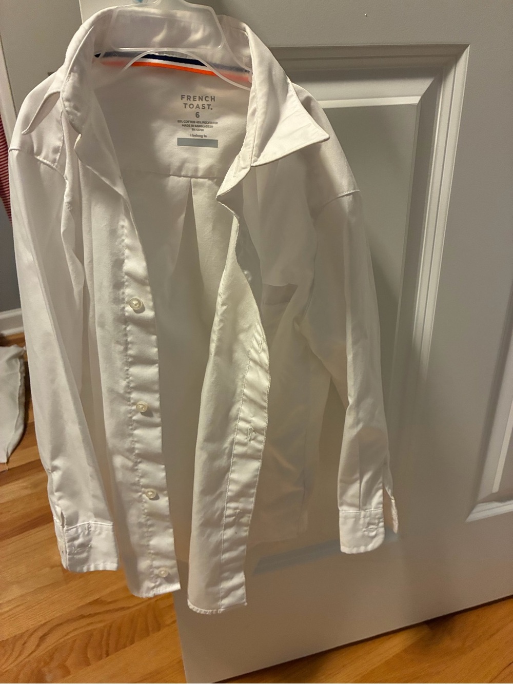 French Toast White Long-Sleeve Dress Shirt